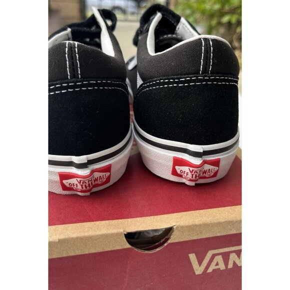 Vans Old Skool V Black / True White  Hook & Loop Sneakers Women’s Size 4.5 - Picture 16 of 16